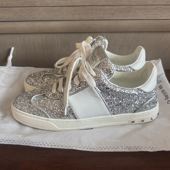 Valentino Glittering Silver Sneakers - Picture 5 of 7
